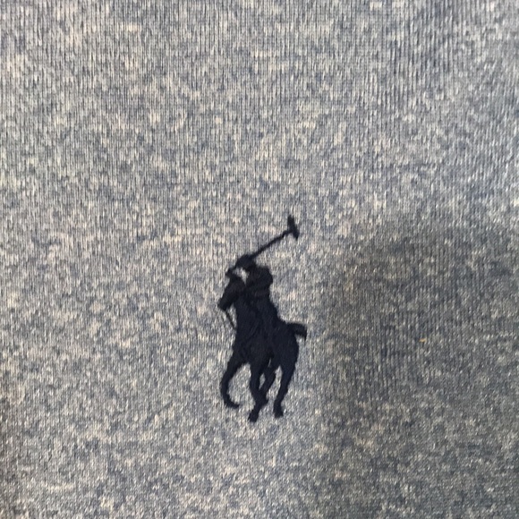 Polo Ralph Lauren Performance Heather Blue Quarter Zip Pull Over Knit Shirt - Picture 5 of 9